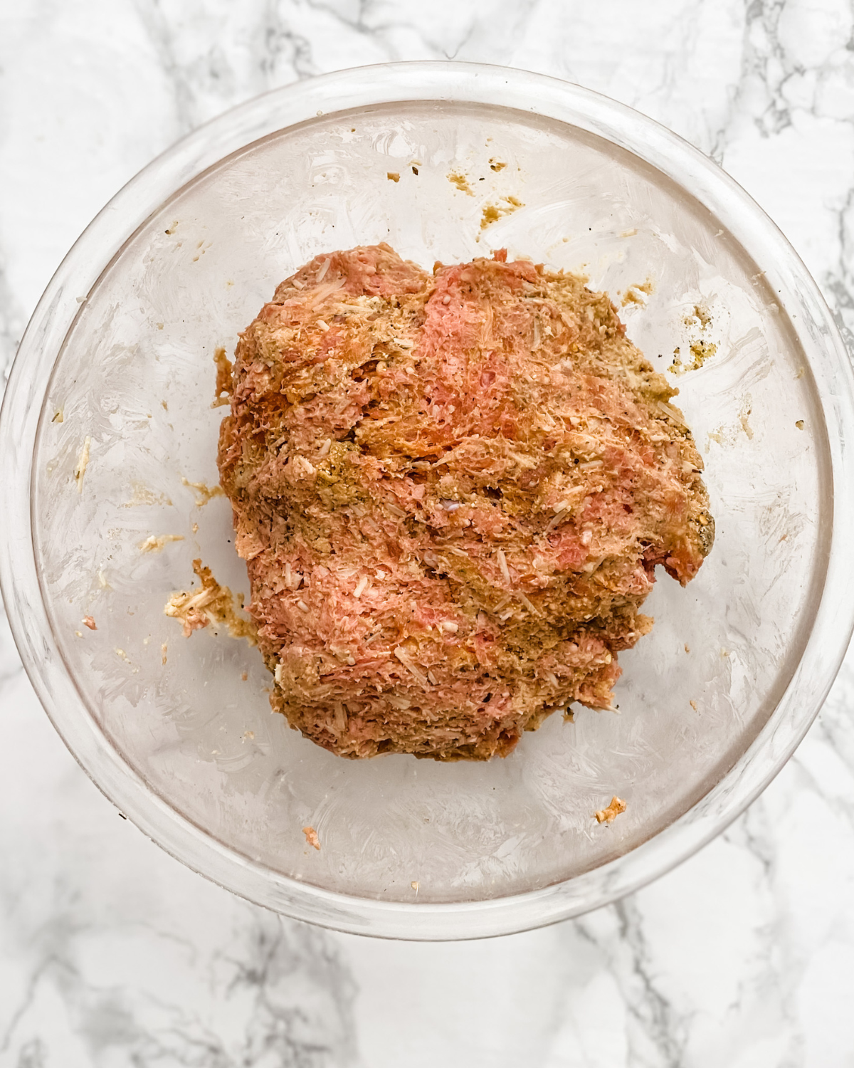 gf meatball ingredients mixed in a bowl