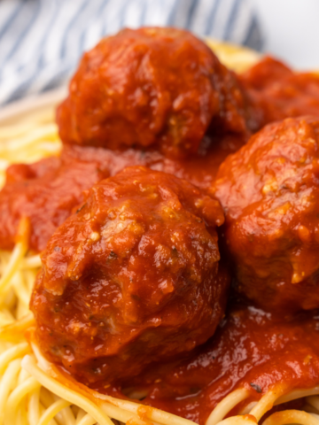 close up picture of turkey meatballs.