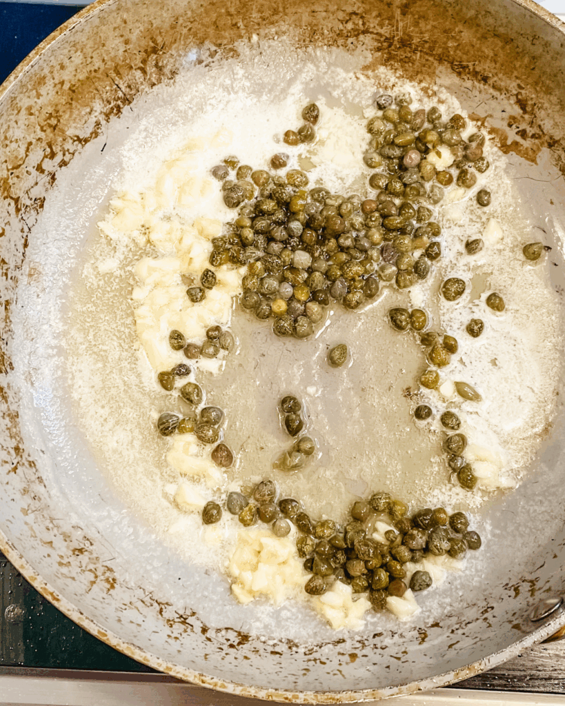 capers and garlic in butter