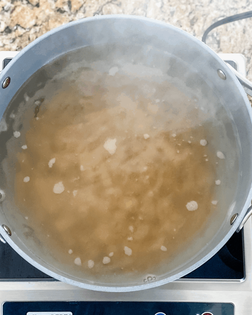 pasta boiling in bot