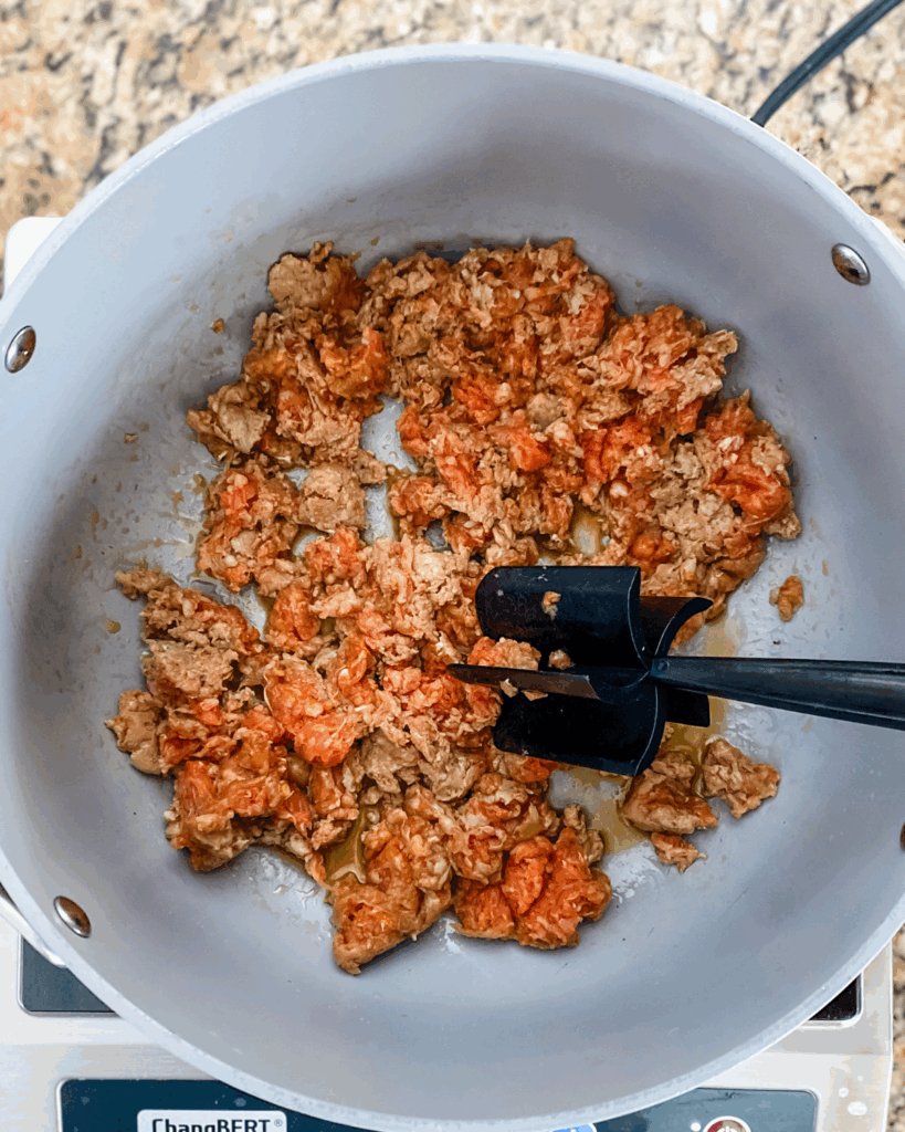 italian sausage cooking.